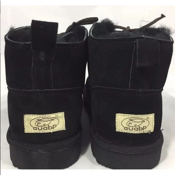 New AUABP Australia Mid Cut Boots Winter Women Black Sheep Leather Lining 11 - Picture 7 of 11